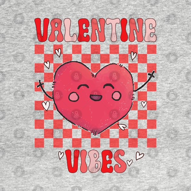 Groovy Valentine Vibes Valentines Day by jexershirts